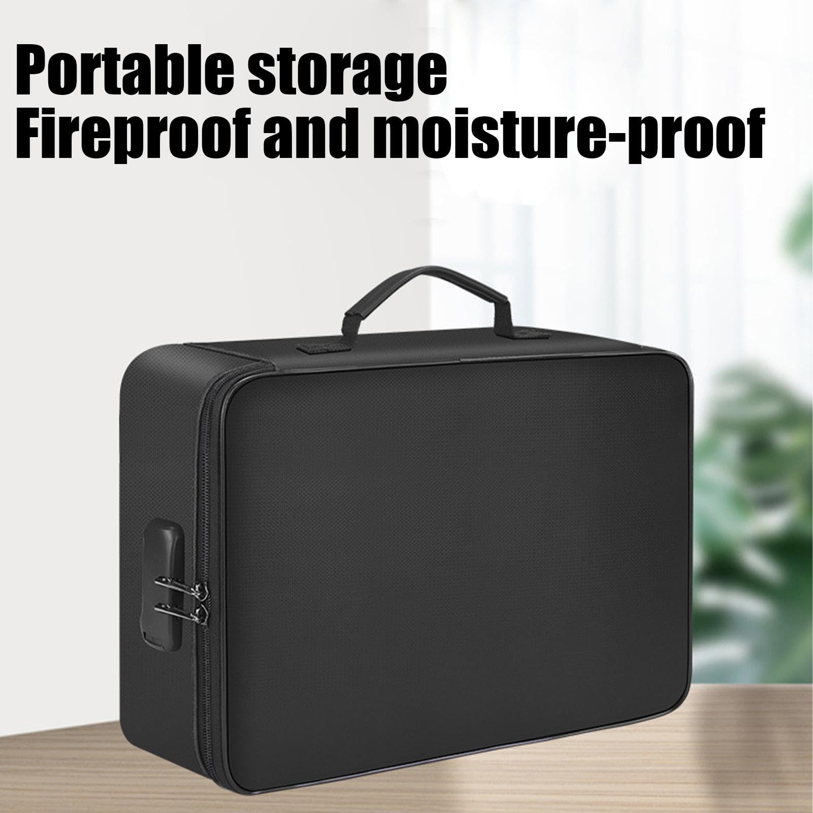 Scatola di sicurezza per documenti, Impermeabile a prova di fuoco Storage Box, espandibile File Folder Organizer, Importante scatola di archiviazione documenti, Multi-funzionale File Organizer,