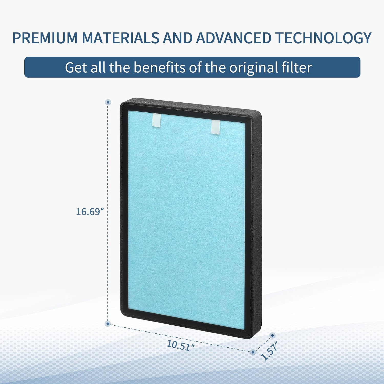 PB-P01 Replacement Filter Compatible with Pro Breeze PB-P01 Air Puri-fier Model PB-P01f-US, 4-in-1 PB-P01f Replacement Filter with Pre-Filter, HI3 True HEPA, Carbcn Filter and Cold Catalyst, 2-Pack