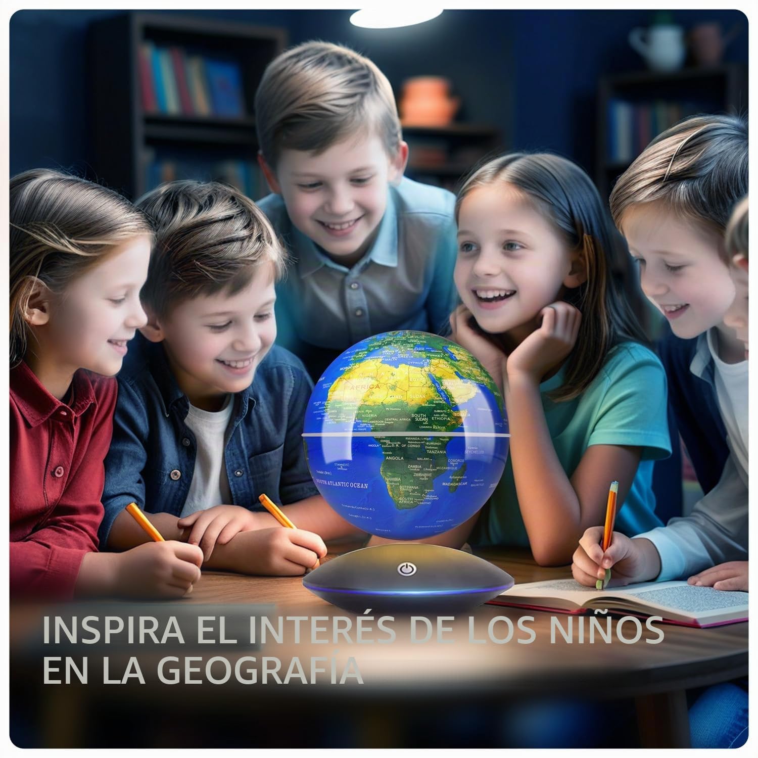 Globo levitante magnético con luz led, 360 giratorio globo flotante mapa del mundo para la pantalla de la oficina en casa, regalo de tecnología fresca para hombres padre y niñas