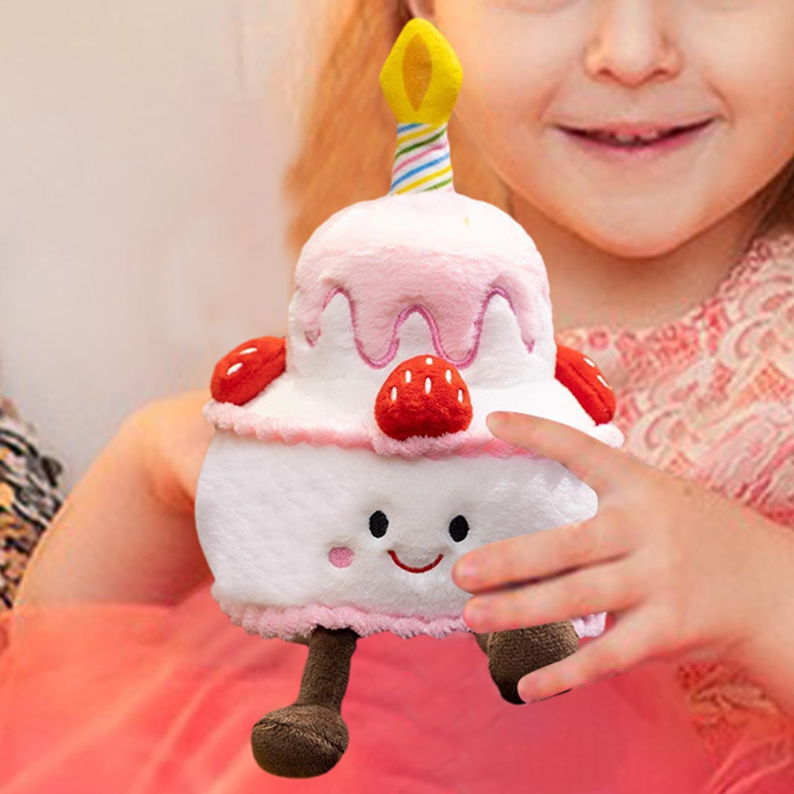 Gâteau En Peluche Chantant - Jouet Musical D'anniversaire De 25 Cm (9,84 Pouces) Avec Chanson 'Joyeux Anniversaire', Cadeau Pour Enfants Et Adultes - 11