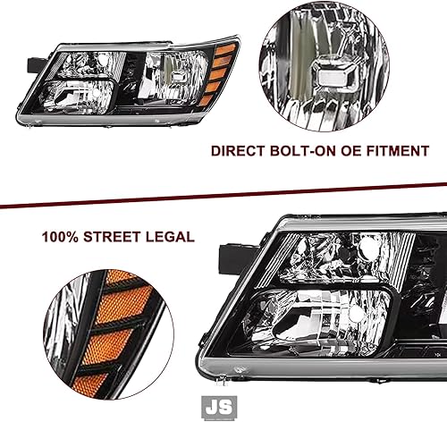 Miniatura 5 de JSBOYAT Compatible con el conjunto de faros delanteros Dodge Journey 09-20, repuesto original de faro halógeno derecholado del pasajero (RH)