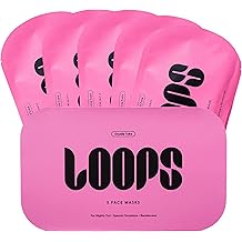 LOOPS DOUBLE TAKE - Glow Hydrogel Korean Face Mask - Calms &amp; Soothes Skin&rsquo;s Surface - Helps Refine Pores Glowing and Luminous - For All Skin Types - 5 pc