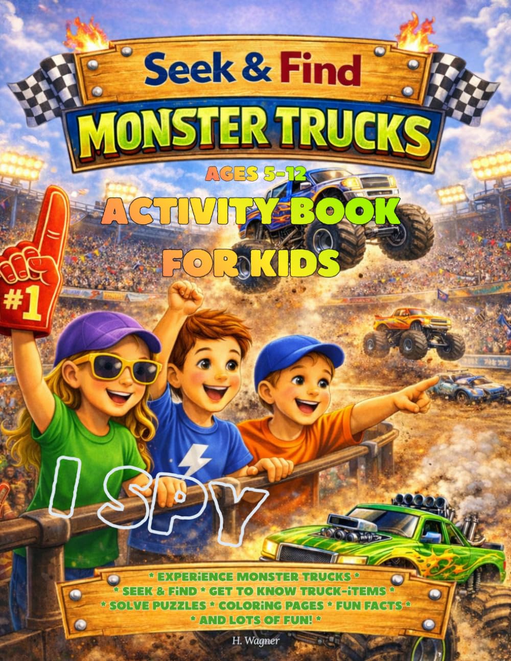 Seek & Find - Monster Trucks: The Ultimate Activity Book for Kids! (Seek & Find - Activity Book)