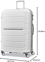 Vista 77 de Samsonite Freeform – Maleta rígida, expandible con ruedas dobles giratorias, Blanco