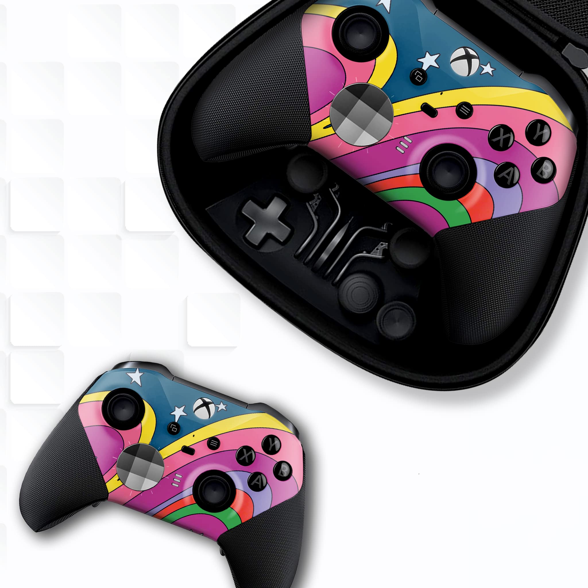 BCB Controller Customised for Elite Controller Wireless. Original Elite Series 2 Controller Compatible with Xbox One / Series X & S Remote Control. Customized with Water Transfer Printing (Not a Skin)