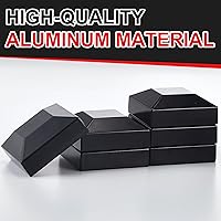Vista 4 de Dunzy Tapas de aluminio para postes de valla de 2 x 2 pulgadas, color negro, cubierta de poste de ajuste a presión para buzón, metal, madera