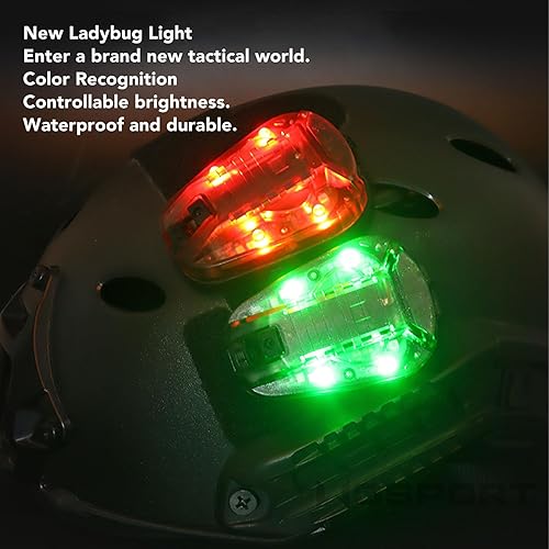 Miniatura 4 de GLOGLOW Luz de señal militar, luz de casco militar con pilas de nylon para la exploración al aire libre