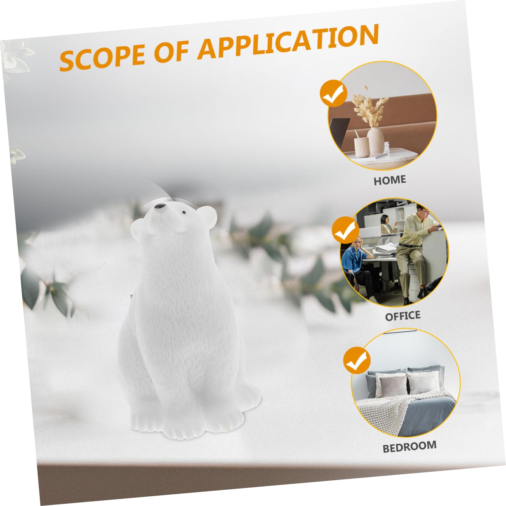 ホッキョクグマ シロクマ フィギュア 置物 レジン製 北極熊 動物園