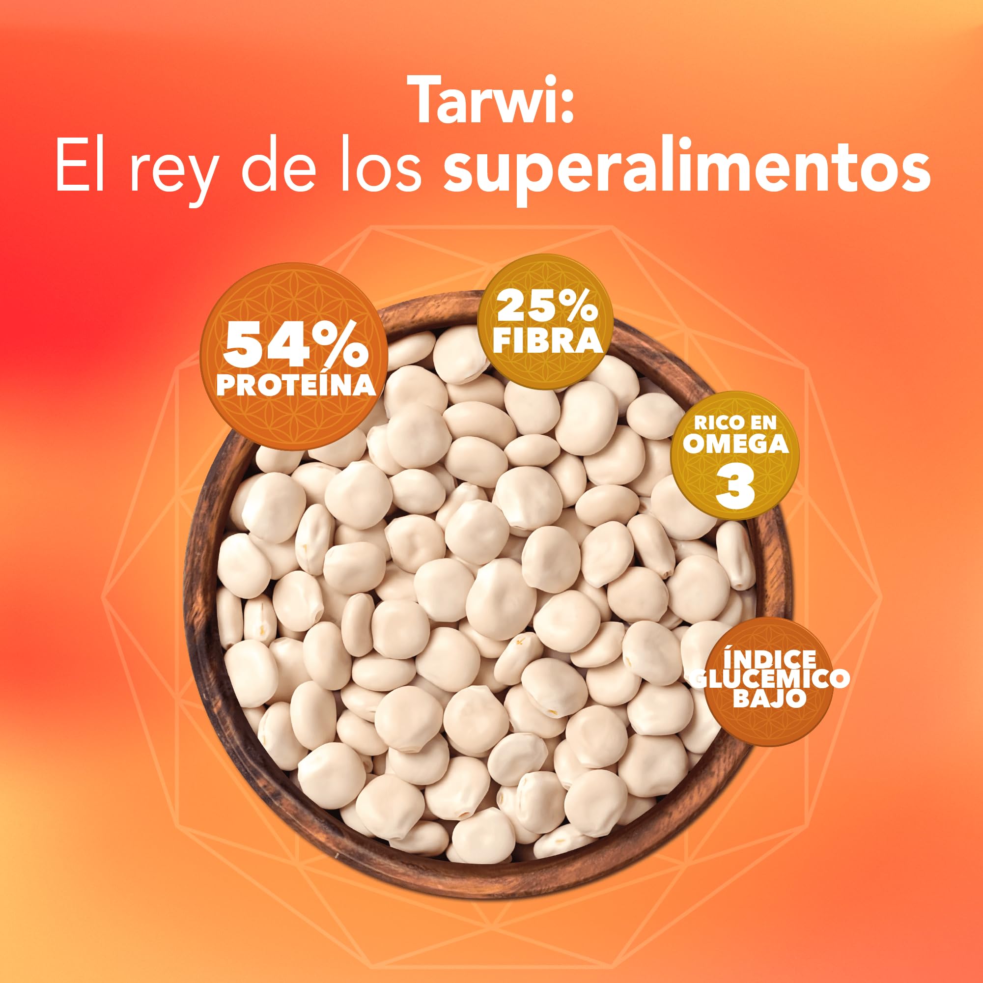 It’s Good Energy Tarwi (Chocho) Frijoles Liofilizados – 54 g de proteína | Bajos en carbohidratos, altos en fibra, snack vegano de origen vegetal | Superalimento apto para dieta keto | Bolsa de 3.5 oz