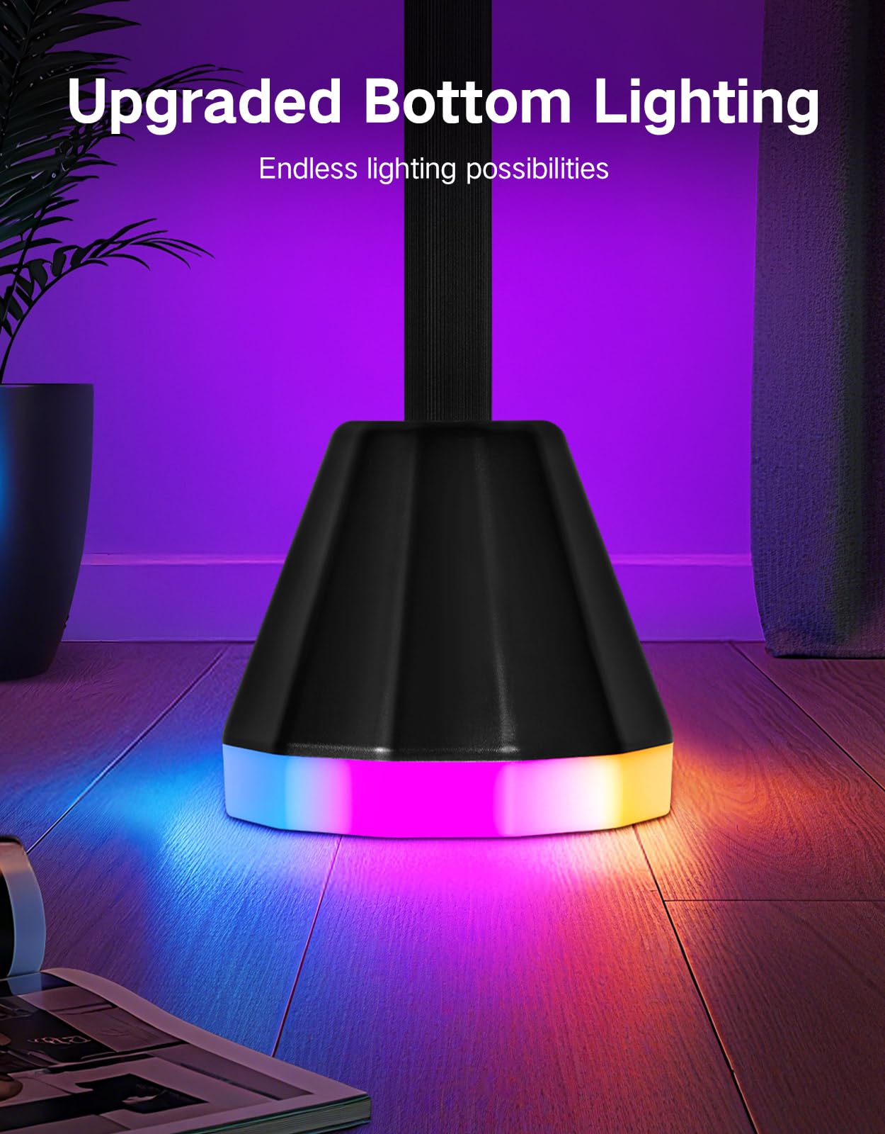 thumbnail: OUTON LED Vloerlamp RGBCW - Dimbare Staande Lamp Met App, Afstandsbediening En Muzieksync