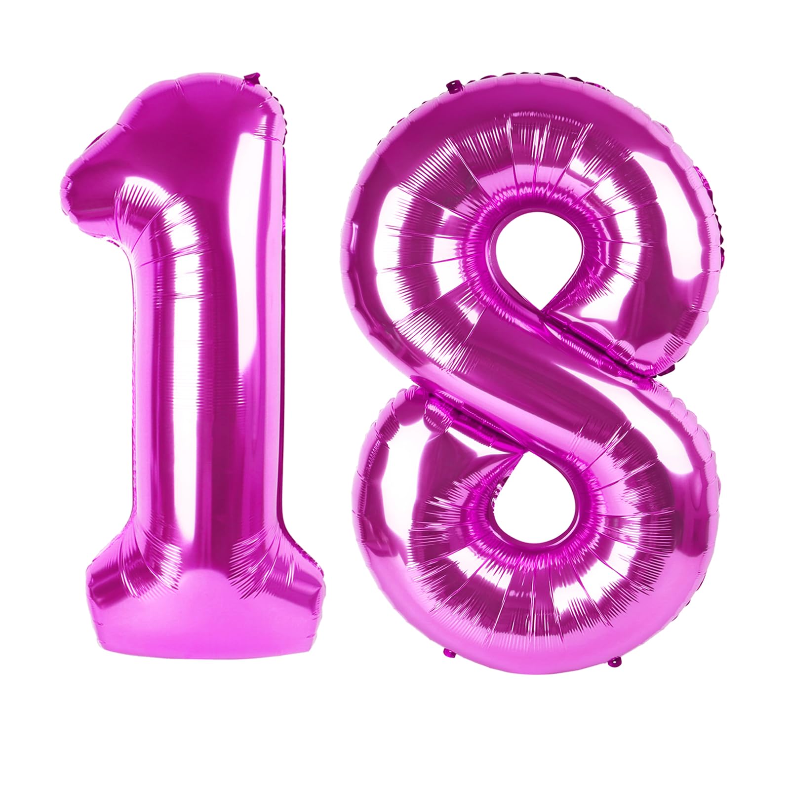 Kelfuoya 40 Inch Rose Purple Number 18 Balloon | Giant Helium Birthday Party Decorations - main product image