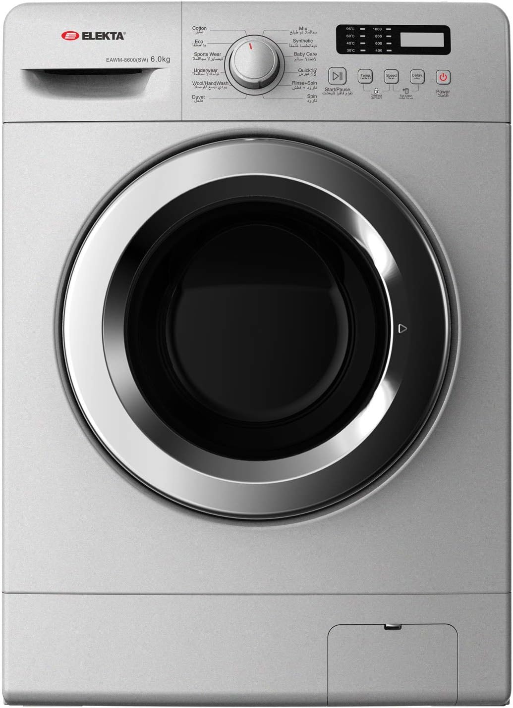 Elekta 6kg Front Loading Automatic Washing Machine, Silver color Buy