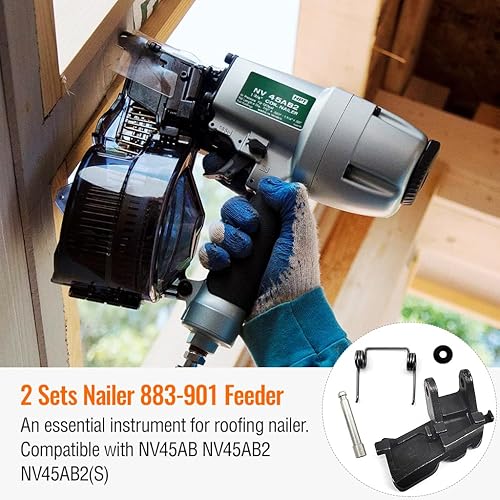 Miniatura 5 de 2 piezas de clavador 883-901 alimentador y 877-761 resortes, NV45AB2 piezas de bobina, repuesto de pistola de techo compatible con NV45AB NV45AB2