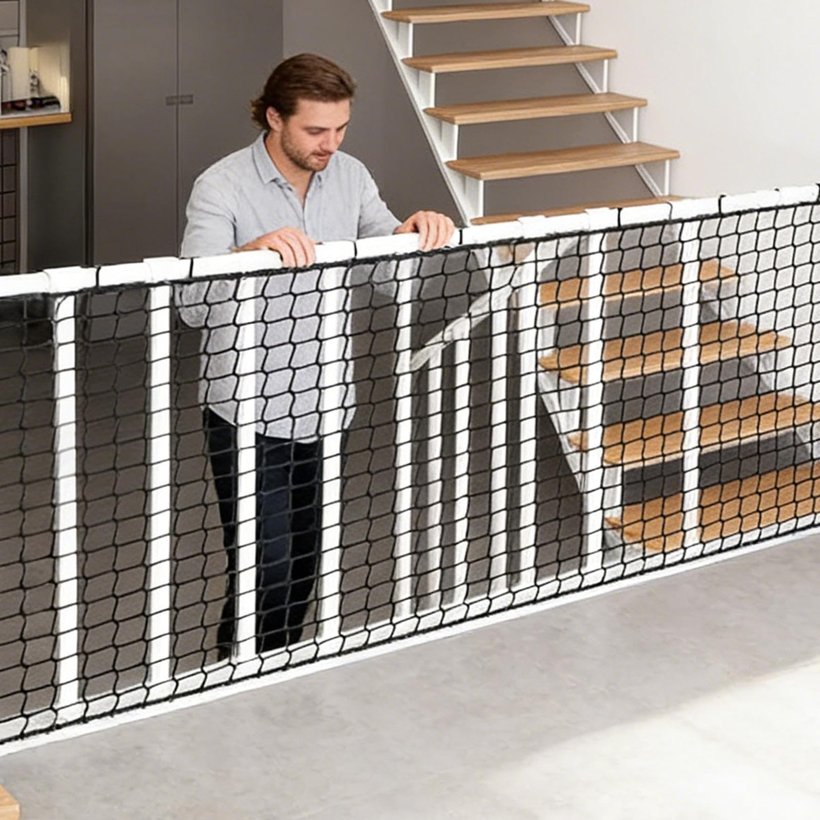 Malla Protectora para Balcón Barrera de Malla para Barandilla | Red para Béisbol para Niños, Mascotas, Barandillas de Balcón, Apartamentos, Escaleras, Parques Infantiles,