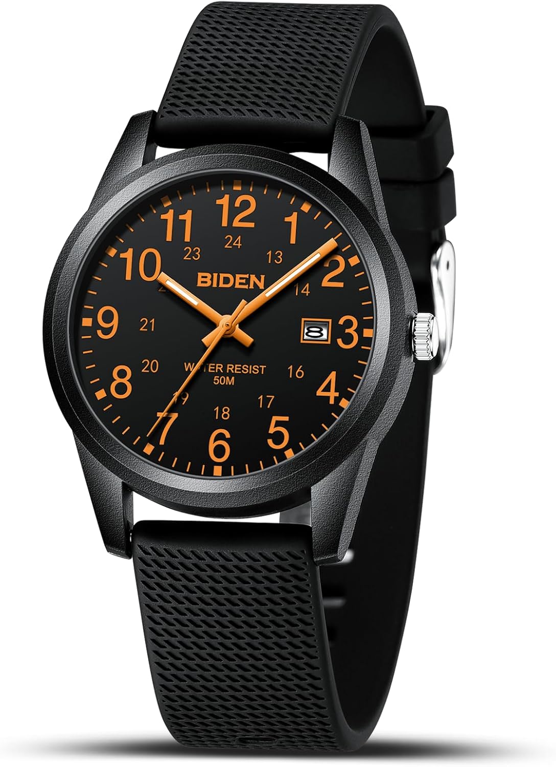 LN LENQIN Mens Watches Analog Quartz Sports Unisex 30M Waterproof Nurse Watch for Men Women Medical Professionals Military Time with Second Hand Glowing Easy to Read Dial