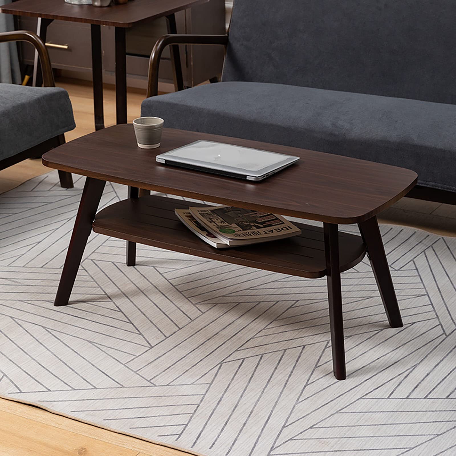 ZSH Coffee table, Japanese living room solid wood Sofa Side Table