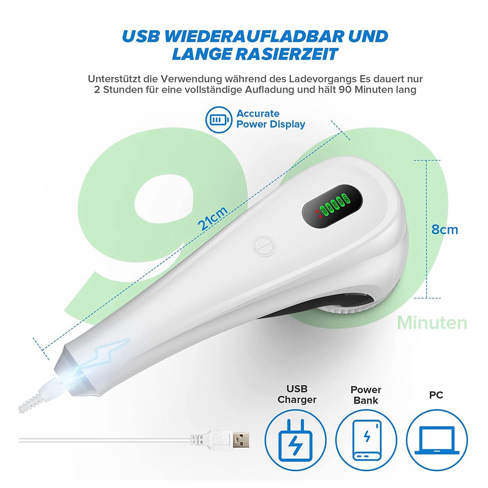 2X Afeitadora Eléctrica de Pelusas, Removedor de Pelusa Recargable por USB para Diferentes Tejidos Quitapelusas Cortador de Pelusa para la Familia
