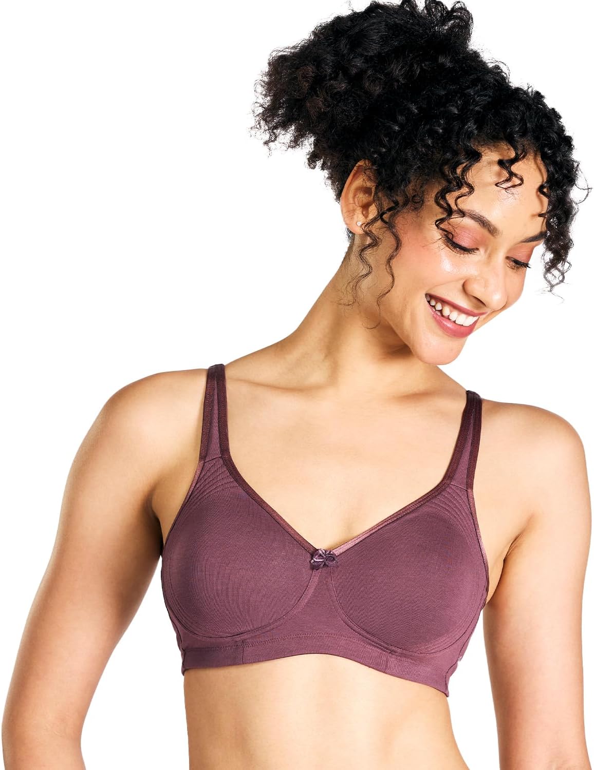 (NYB169) Cotton Non Padded & Non Wired Side Support Encircled Shaping Bra for Women | Full Coverage Bra with Contoured Lift & Support with Wide No Dig Shoulder Straps (Available in Plus Sizes)