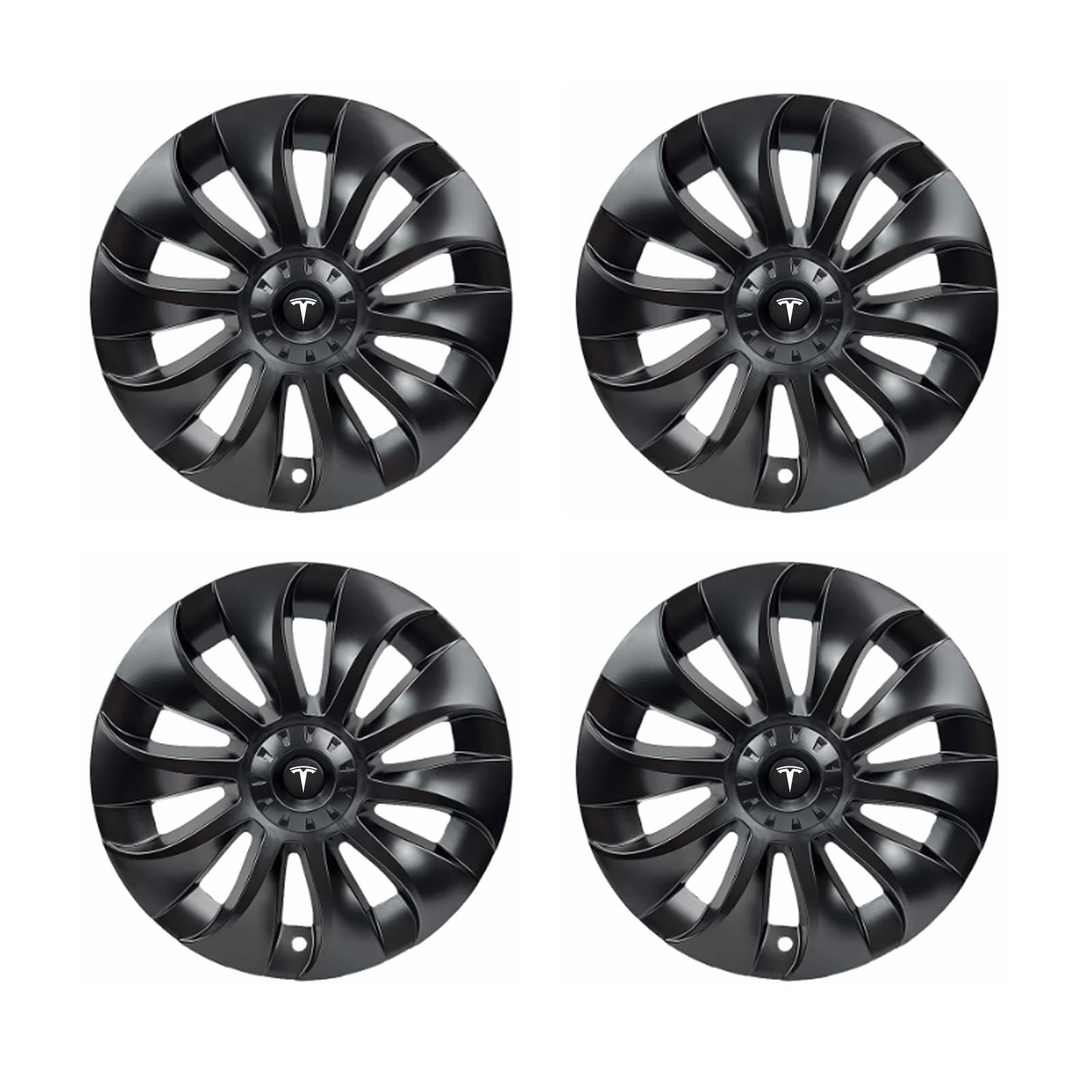 Photo 1 of 20-Inch Wheel Covers Hubcap for Tesla Model Y Rims Model Y Hubcaps, Replacement Hub Caps for 2017-2022 Tesla Model Y(Set of 4, Matte Black)