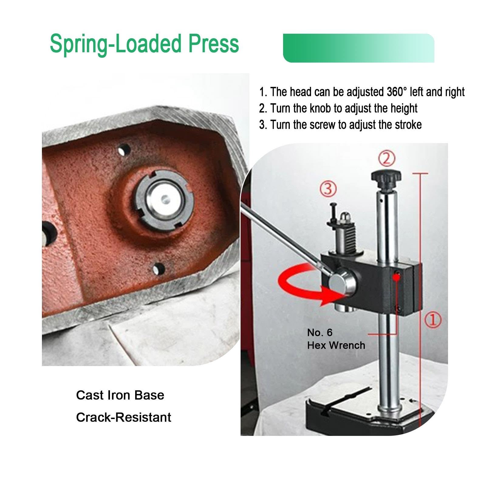 Pressa a Mandrino Manuale Alta Precisione, Pressa a Molla