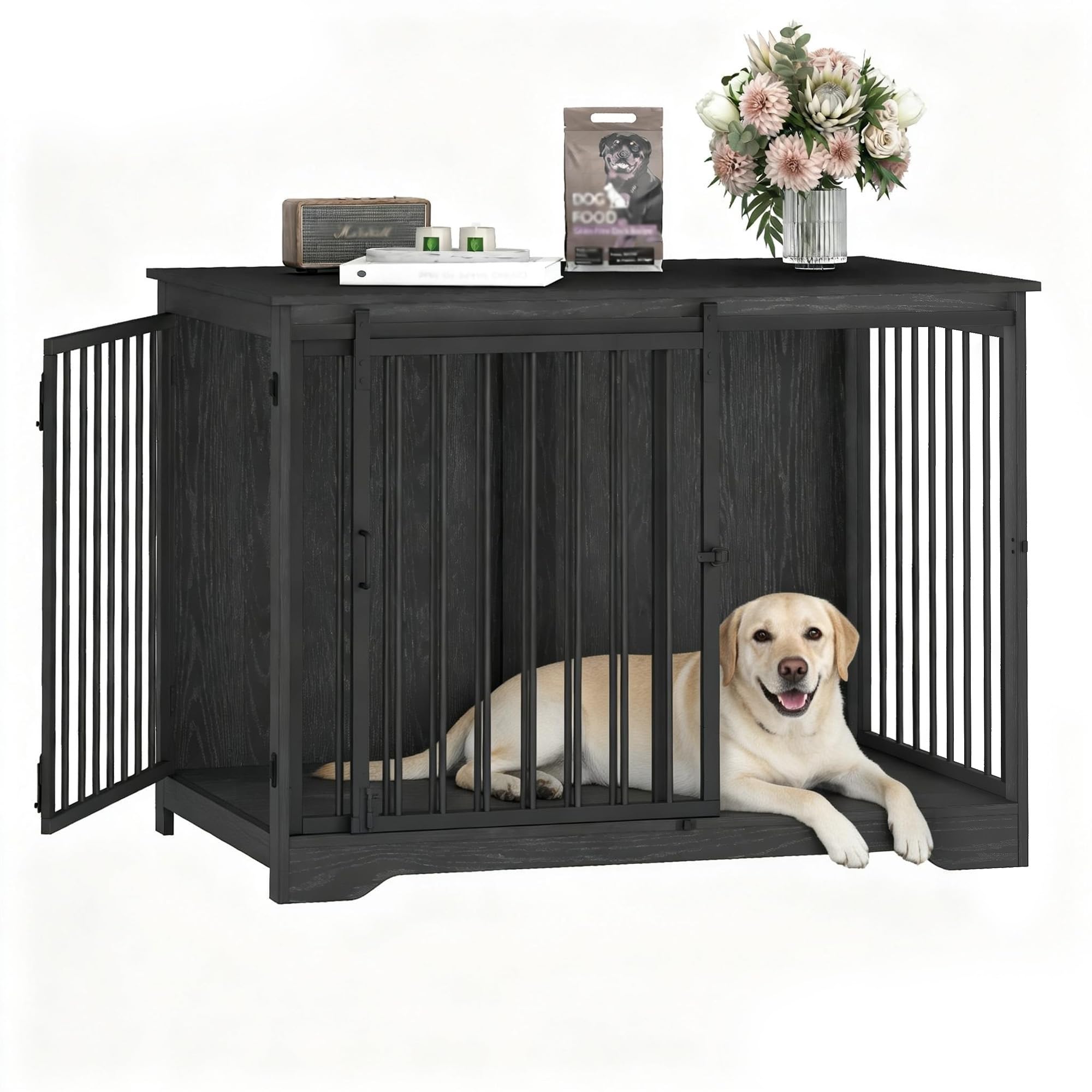 Hzuaneri Barn Door 43.3 Dog Crate