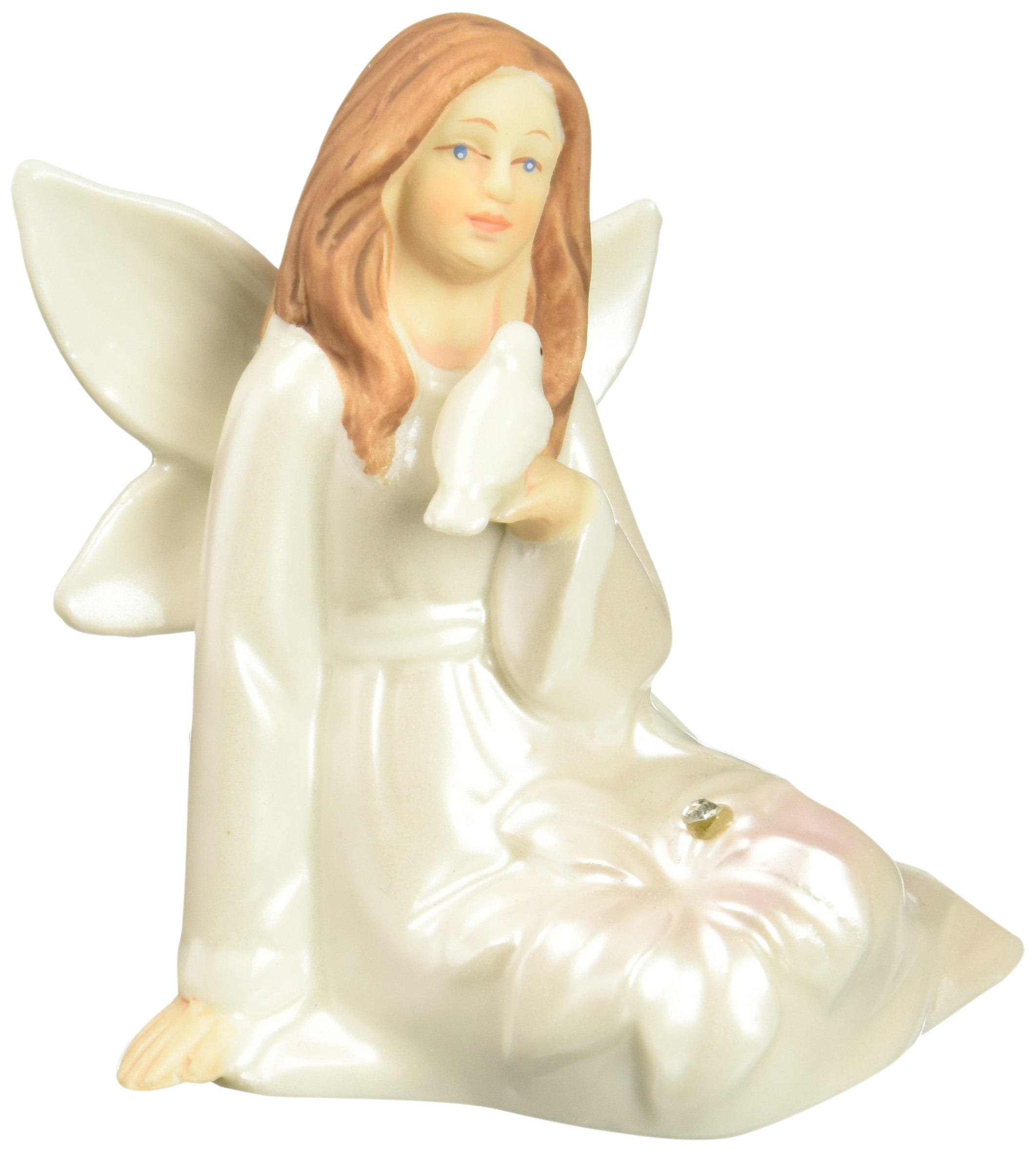 Angel Star Porcelain Lily Angel Mini Figurine-Peace