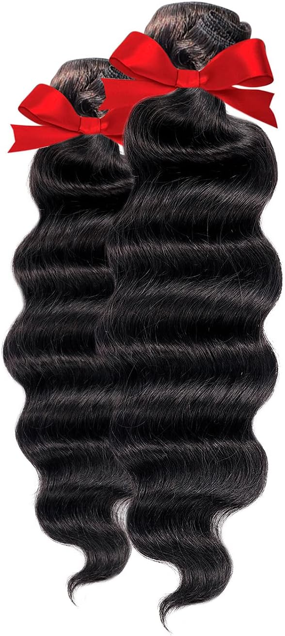 Queen HairUnprocessed Brazilian Virgin Remy Human Hair Weave Ocean Wave (10", NATURAL)