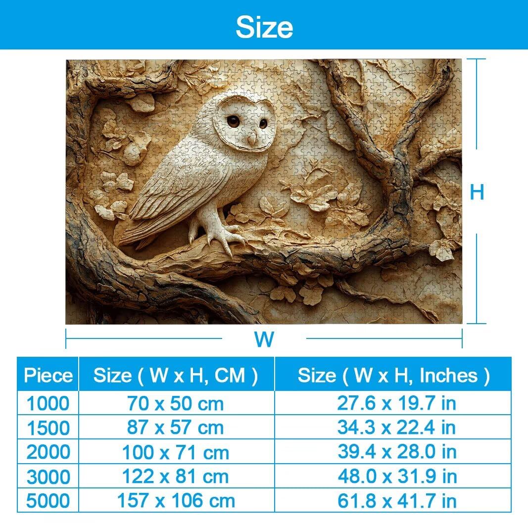 Puzzle Hibou, Puzzle 1000 Pièces Adultes, Puzzles pour Décor Murale -2171