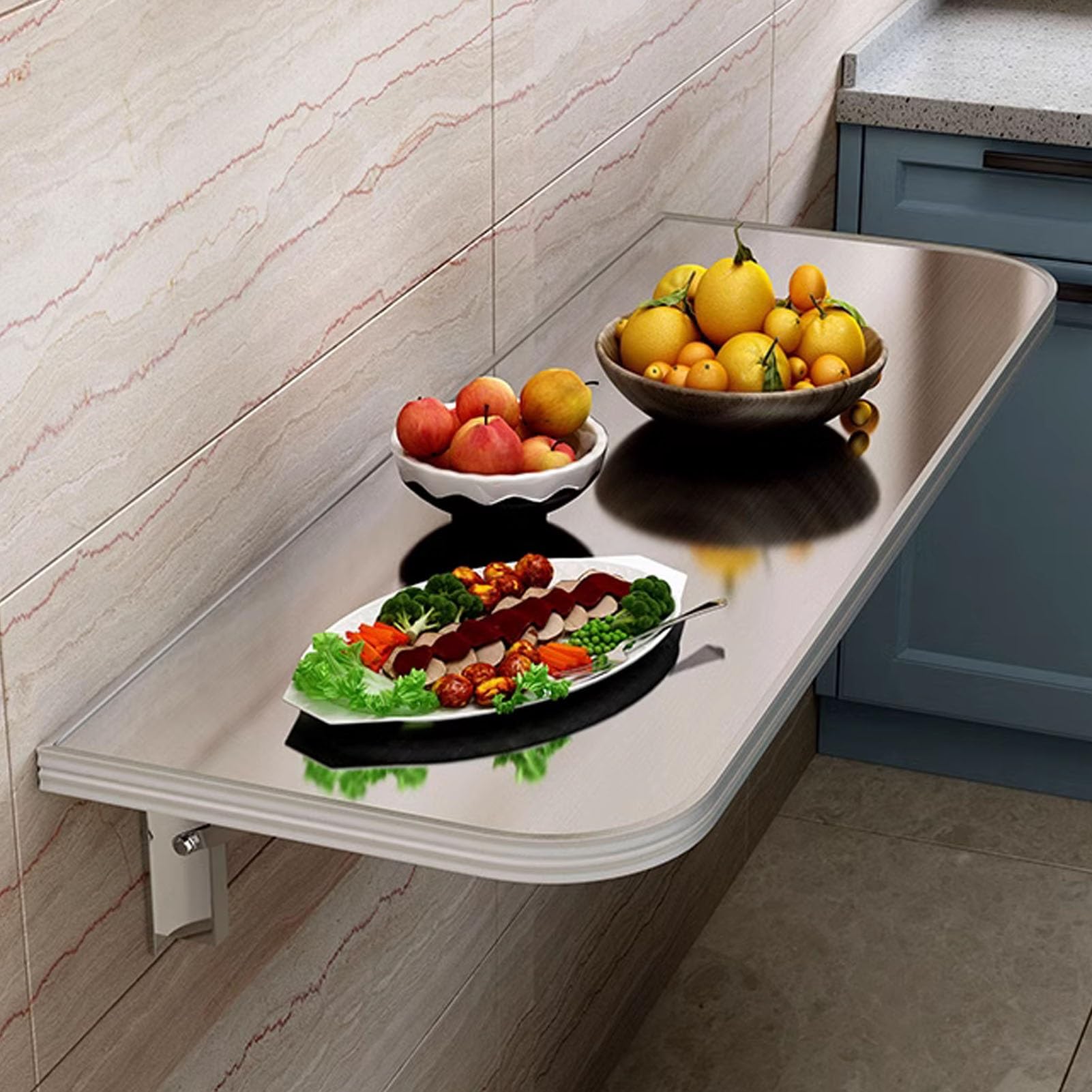 Bureau flottant pour ordinateur portable rabattable gain de place
