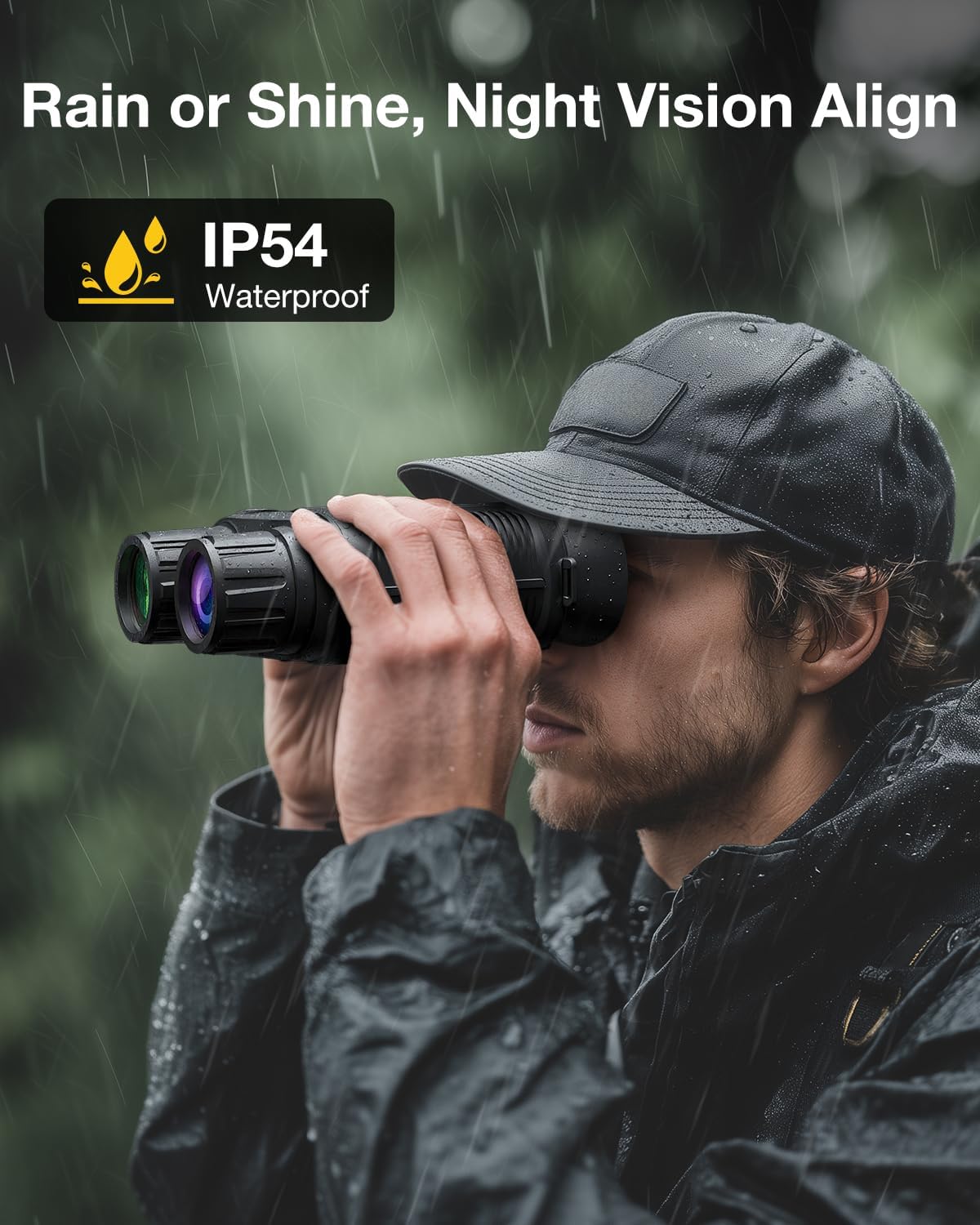 WARMOUNTS 4K Night Vision Google for Adults, Night Vision Binocular with 3.2 Inner HD Display, 36MP Photos, 8X Digital Zoom, 7 Level IR, Rechargeable, for Camping, Hunting, Security (Incl. 32GB Card)