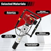 Vista 4 de Kit de piledriver de poste en T alimentado por gas de 52 CC 2.3 HP, pila de pila de poste de pila, martillo de poste de granja, pila de empuje