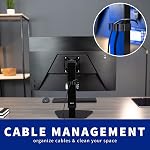 VIVO Tall Free Standing Single Monitor Desk Stand, Precise Ratchet System Height Adjustment Mount for Screens up to 32 inches, Black, STAND-V001V