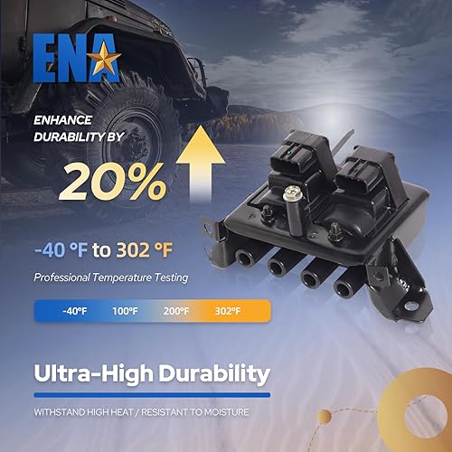 Miniatura 3 de ENA Paquete de bobinas de encendido compatible con Mazda 1994 1995 MX-5 Miata MX5 L4 1.8L Reemplazo para C958 UF258 E568A 5C1203 E626 52-1990 IC140