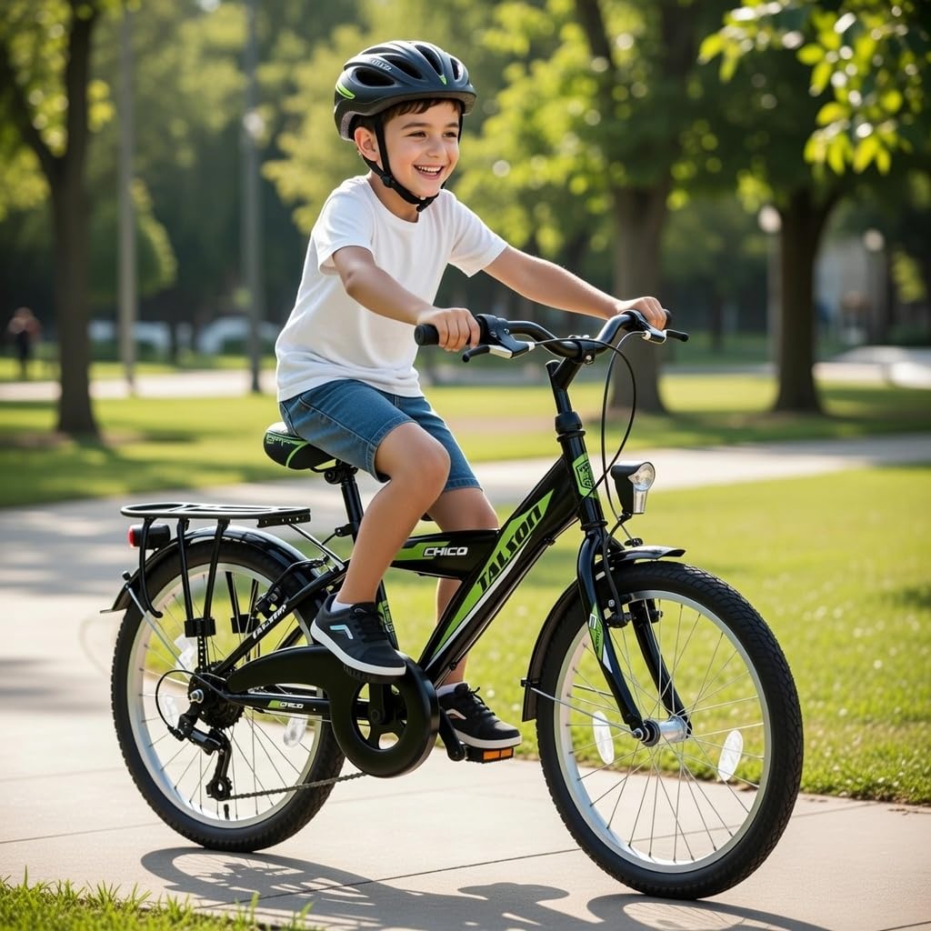 20 Zoll Kinderfahrrad mit Shimano 6-Gang und Beleuchtung nach STVO Blackgreen