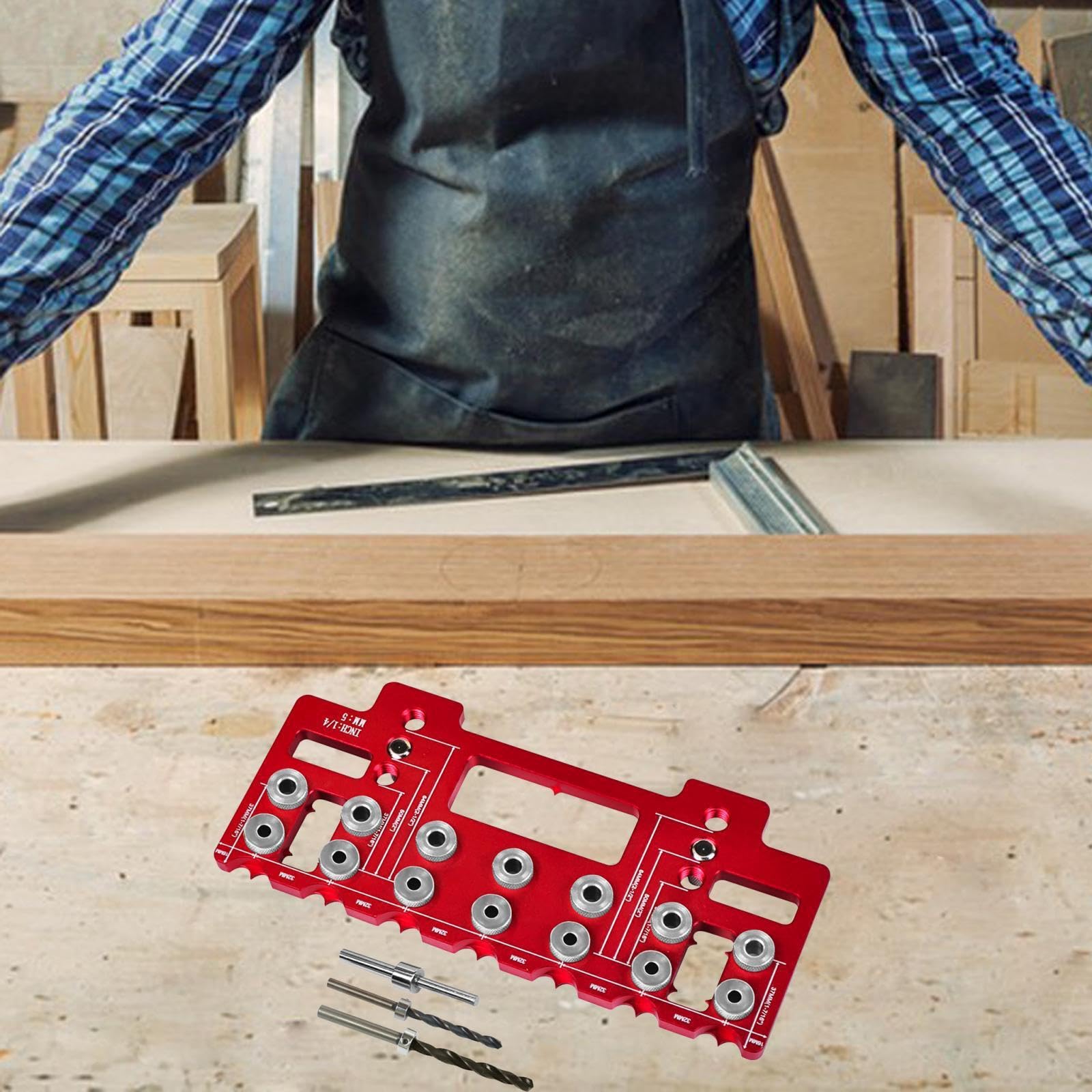 Guida per perni per mensole programmate e guida per foratura da 1/4 a 5 mm per lavori di ristrutturazione domestica e lavorazione del legno