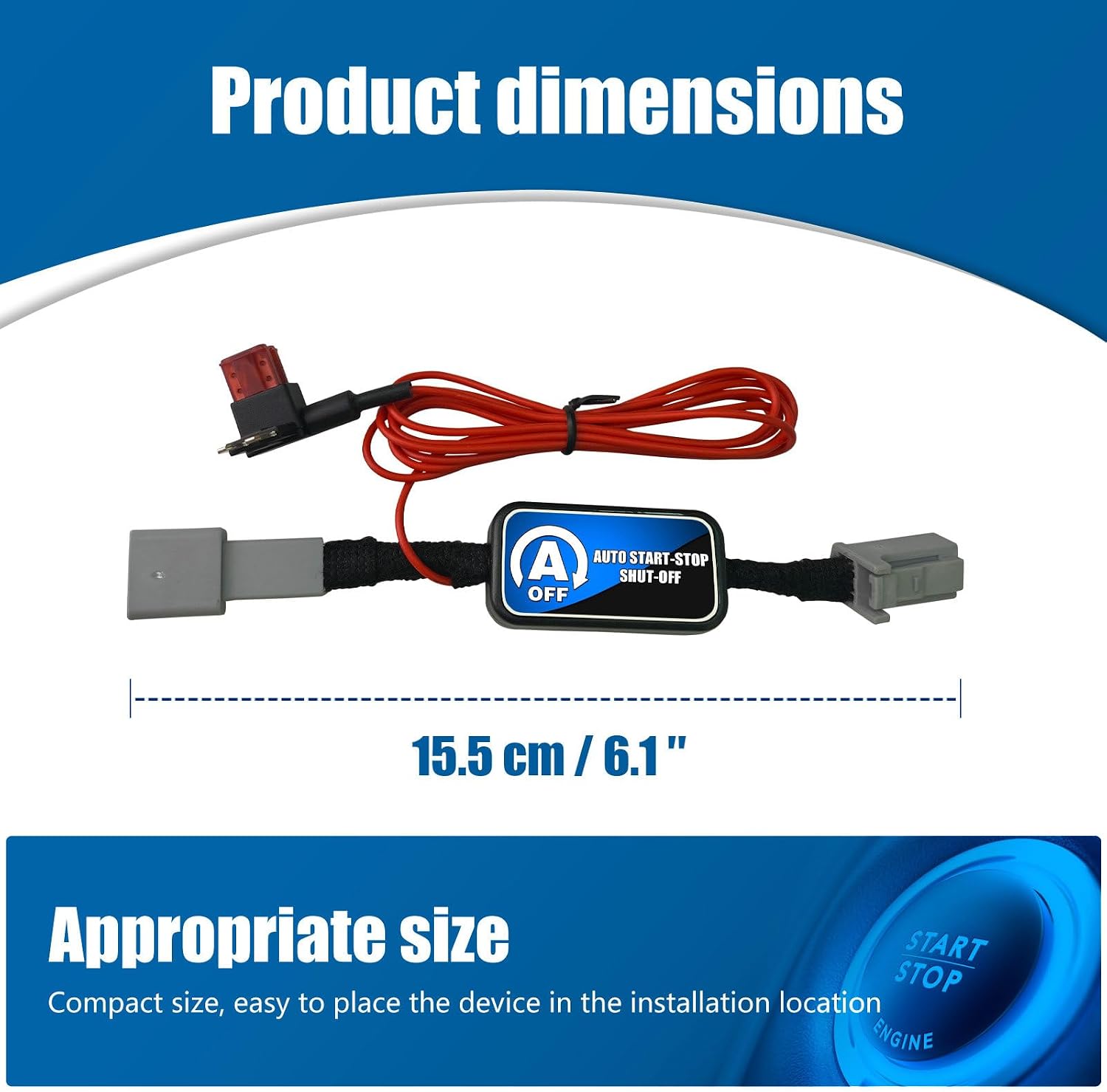 Auto Start Stop Eliminator Compatible with Frontier 2023-up Automatic Startstop Engine System Disabler Canceller Cable Device Stops Shutoff Saves Battery Accessories
