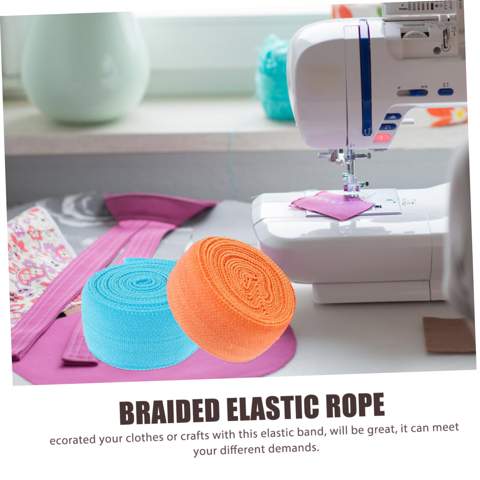 NUOBESTY 5 Juegos Cinta Elástica Manos Mini Cuerdas Elásticas Coser Banda Elástica Bandas Elásticas Banda Elástica Ancha Y Plana Sombrero Elástico Pretina Nylon Colorful 20 Rollos * 5