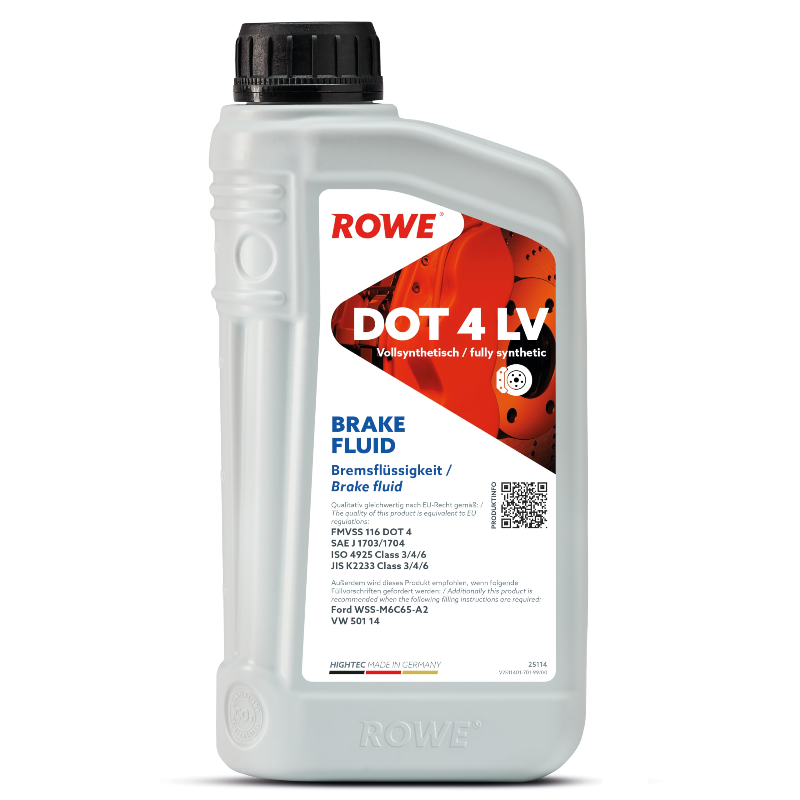 ROWE Hightec Brake Fluid DOT 4 LV - 1 Litre