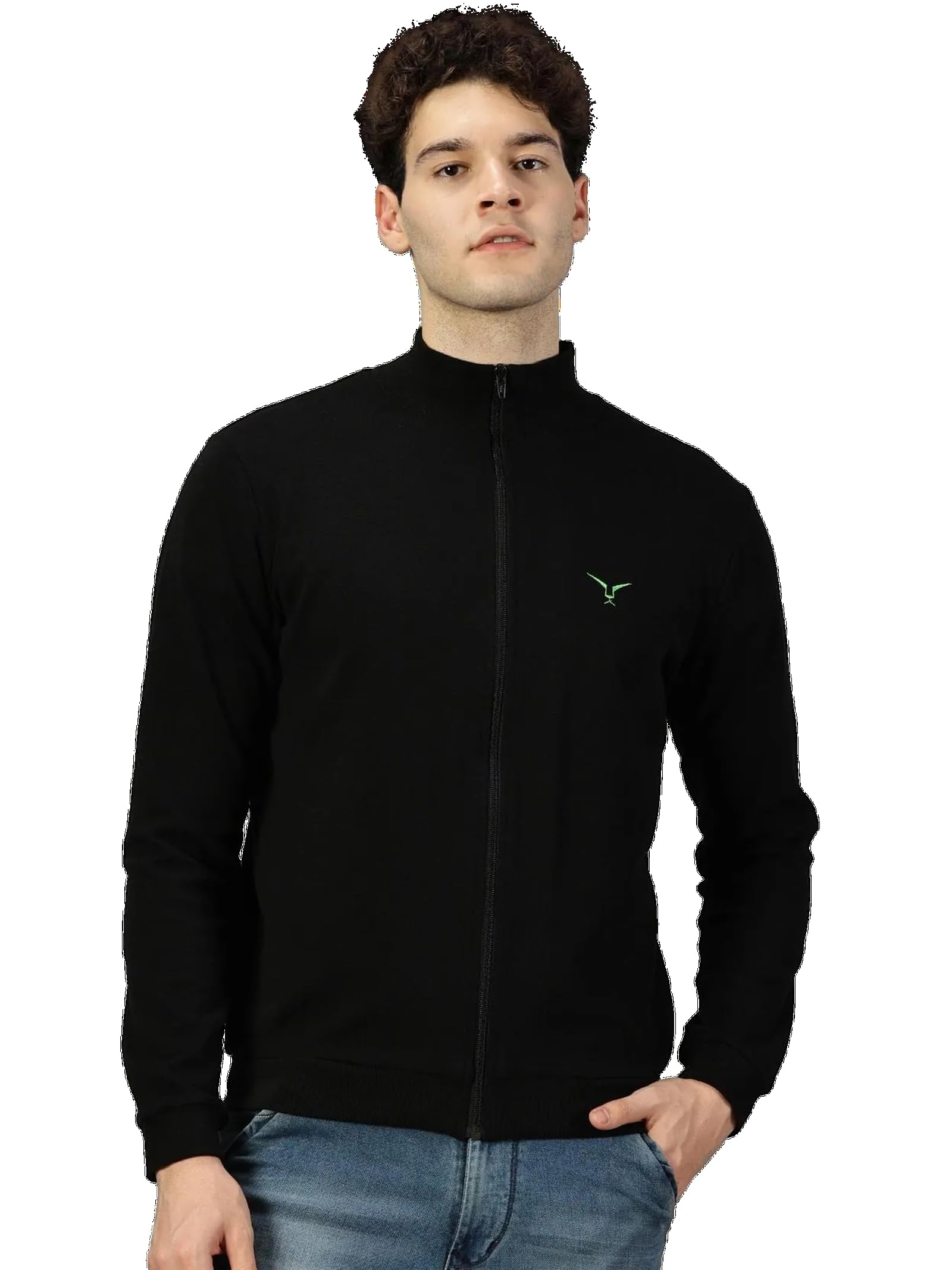 leon Men’s Cotton Blend Zipper Hoodie | Full Sleeve High Neck Sweatshirt | Regular Fit Hooded Jacket for Men | Stylish & Warm Casual Outerwear-picture-21