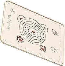 Purebake Large Silicone Baking Mat 50x40 cm, Extra Thick, Non-Stick Anti-Slip Dough Kneading Mat with Measuring Edges, Increased Height, BPA-Free, for Pizza, Cookies, Pies, Dough Stretching - Beige