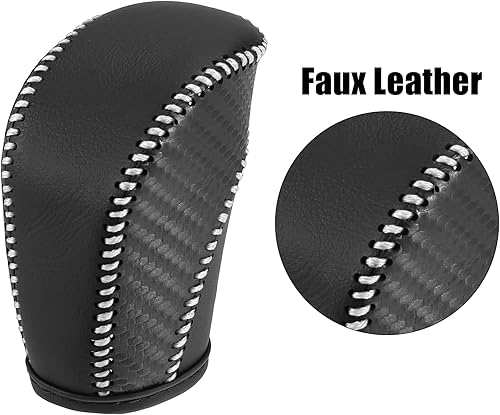 Miniatura 5 de X AUTOHAUX Cubierta de piel sintética para palanca de cambios para Volkswagen Jetta Tiguan 2011-2019 Passat Beetle 2012-2019 Atlas 2018-2019 CC