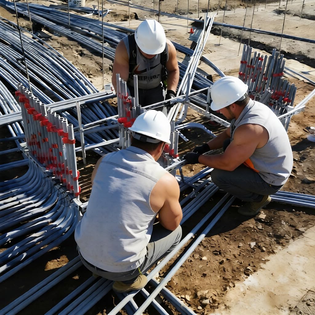 Rigid/PVC Conduit Spacer with Support Hole, 3/4 Inch Pipe Clamp for 4-Square Box Spacing, Fits 3/8” Rebar, Heavy Duty ABS Electrical Conduit Spacers – 120 Pack