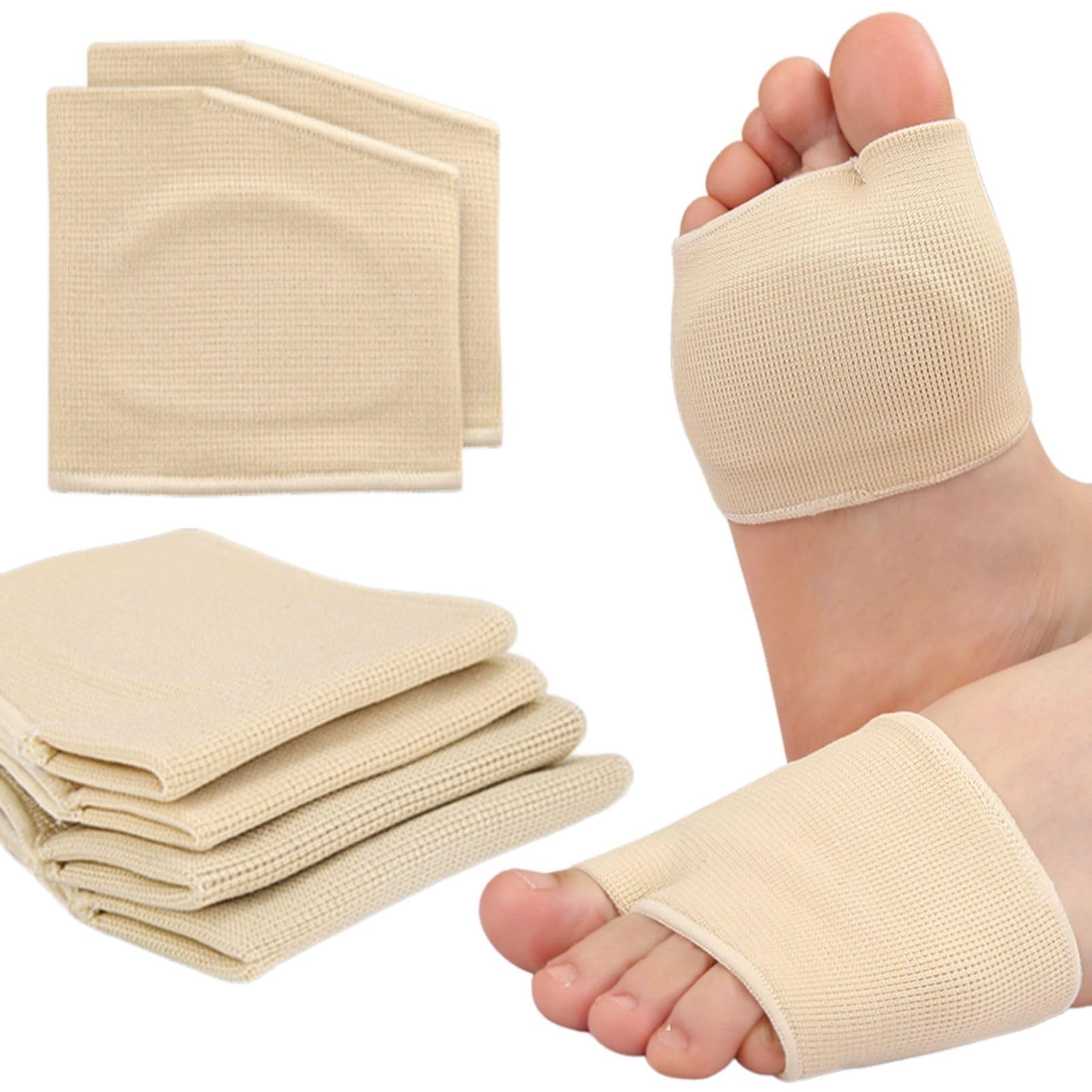 Almohadillas Metatarsianas, 2 Pares Plantillas Metatarsalgia y Almohadillas para Pies con Gel, Protector de Antepié para Reducir Presión al Caminar, Mujer y Hombre. Talla 35-39