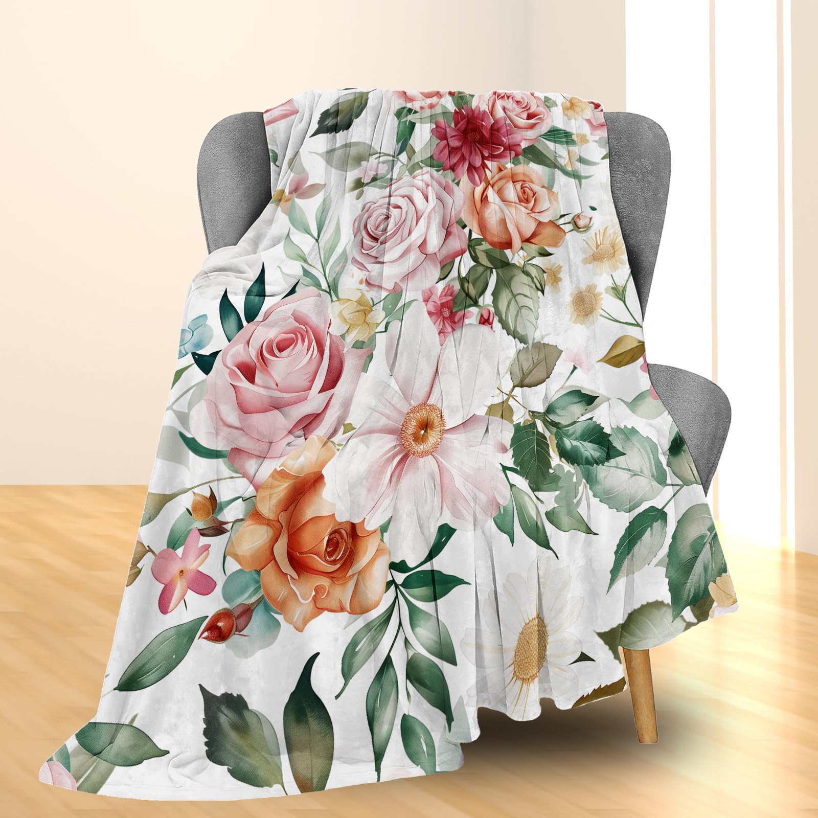 Ti Caldi Cupcake & Hearts Flannel Throw Blanket - 60"x50" Soft Lightweight Blanket For Couch, Bed, Travel - View #5