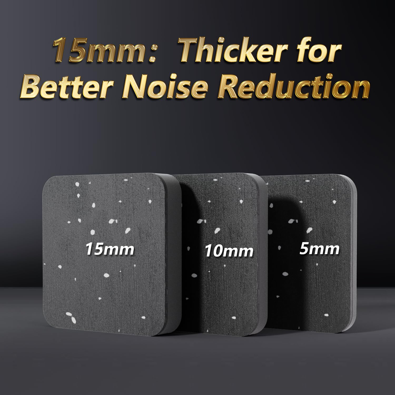 Treadmill Mat Pads,Walking Pad Mat for Bike Hardwood Floors&Carpet, 4 Packs 3.94"x3.94"x0.6" Exercise Equipment Matt Hardwood,Rubber Foam Noise Reduce&Shocking Absorber Gym Floor Protector Padding