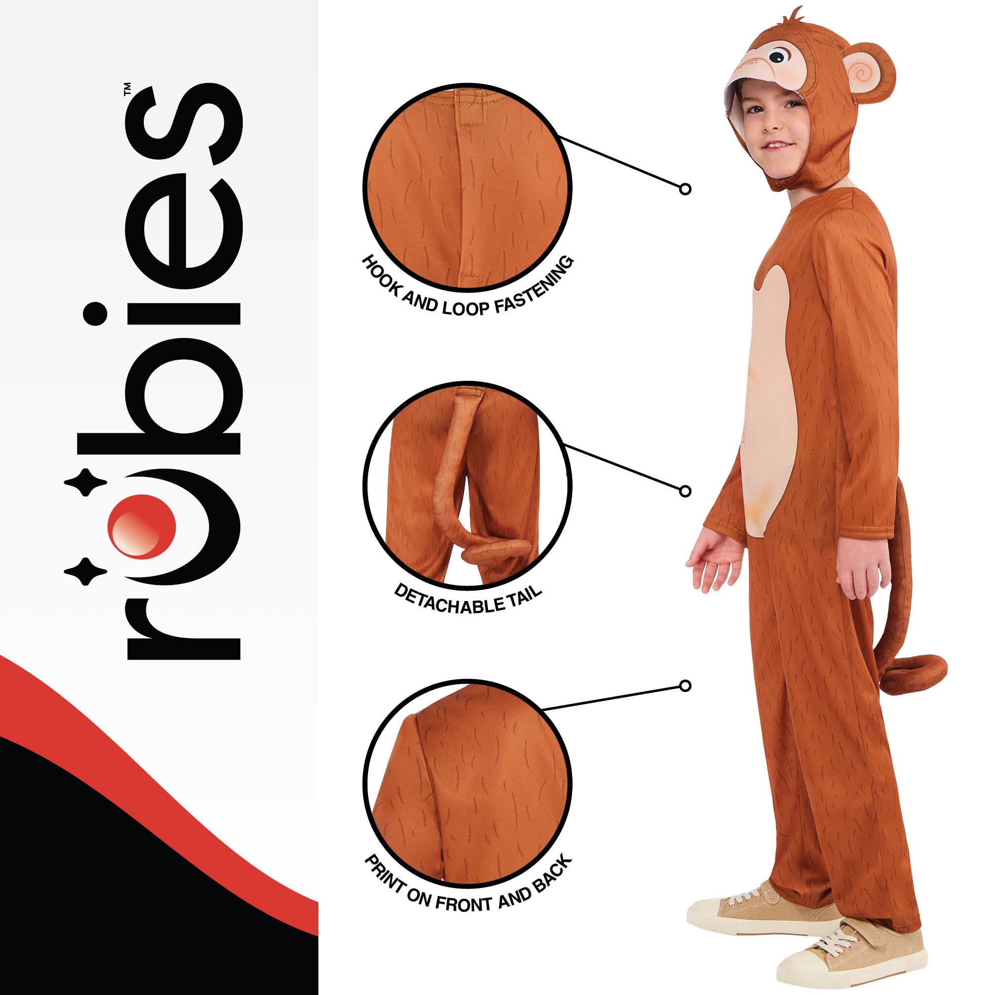 Rubies Official Storybook Monkey Childrens Costume, Kids Fancy Dress, Size 3-4 Years, Multicoloured - Image 4