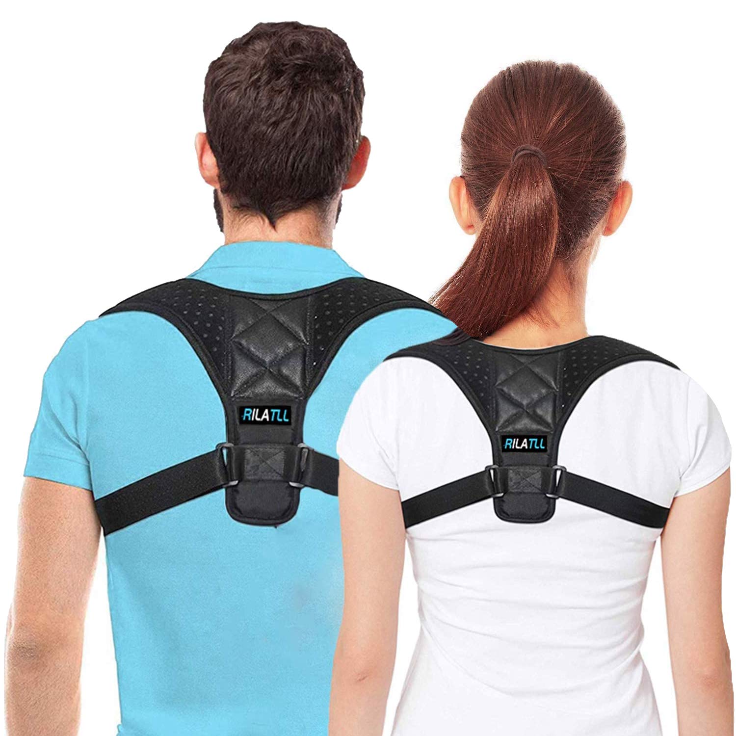 Posture Corrector for Women and Men, Adjustable Back Brace, Adjustable Upper Back Straightener Brace, New Version for Clavicle Support and Providing Pain Relief for Neck, Back and Shoulder