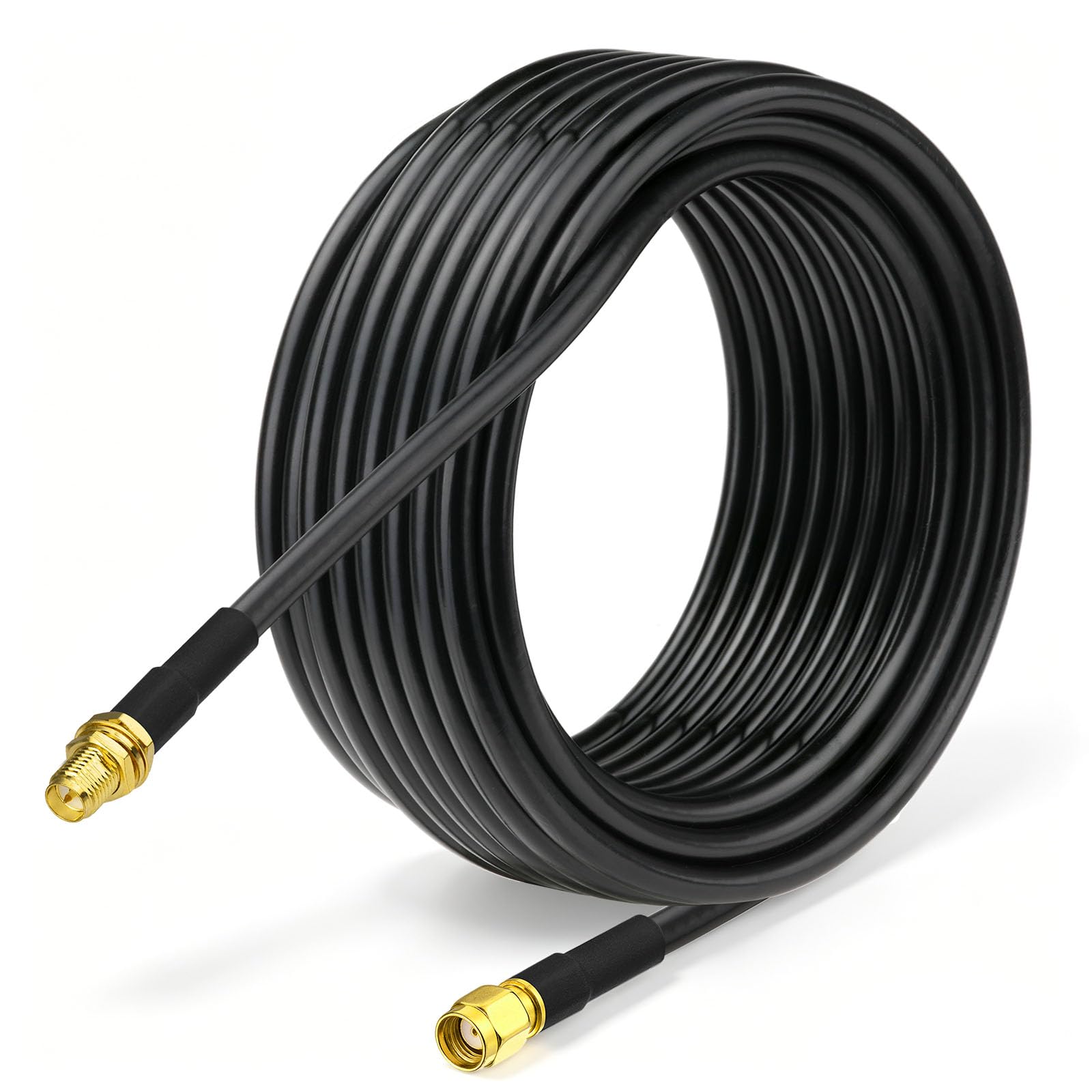 Bingfu Câble Rallonge Antenne WiFi RP-SMA Mâle à Femelle ALSR240 9 m | Câble Extension Coaxial Faible Perte 50 Ohm, pour Routeur WiFi 6E /7, Mineur Helium, Passerelle IoT, Point d'Accès Sans Fil