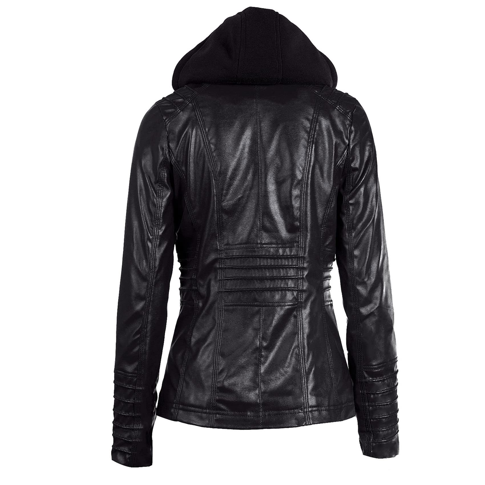 Mangas Largas Chaqueta De Cuero para Damas PU Chaqueta De Cuero para Mujeres Chaqueta Corta De Cuero Chaqueta para Mujeres Traje De Motocicleta