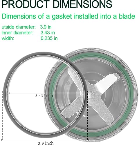 Miniatura 2 de HESSION Piezas de junta de goma Anillos de sello de repuesto para Nutribullet Piezas de repuesto Accesorios Blender Serie 900 600W 900W 900W 2 Pack